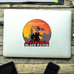 Remembrance Vinyl Sticker - Black Watch - Lest We Forget redplume