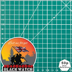 Remembrance Vinyl Sticker - Black Watch - Lest We Forget redplume