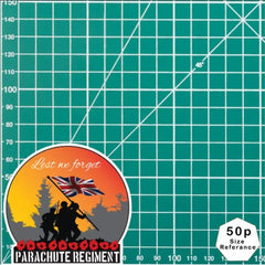 Remembrance Vinyl Sticker - Parachute Regiment - Lest We Forget redplume