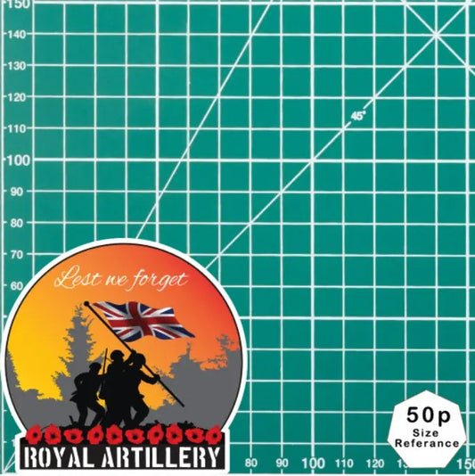 Remembrance Vinyl Sticker - Royal Artillery Lest We Forget redplume