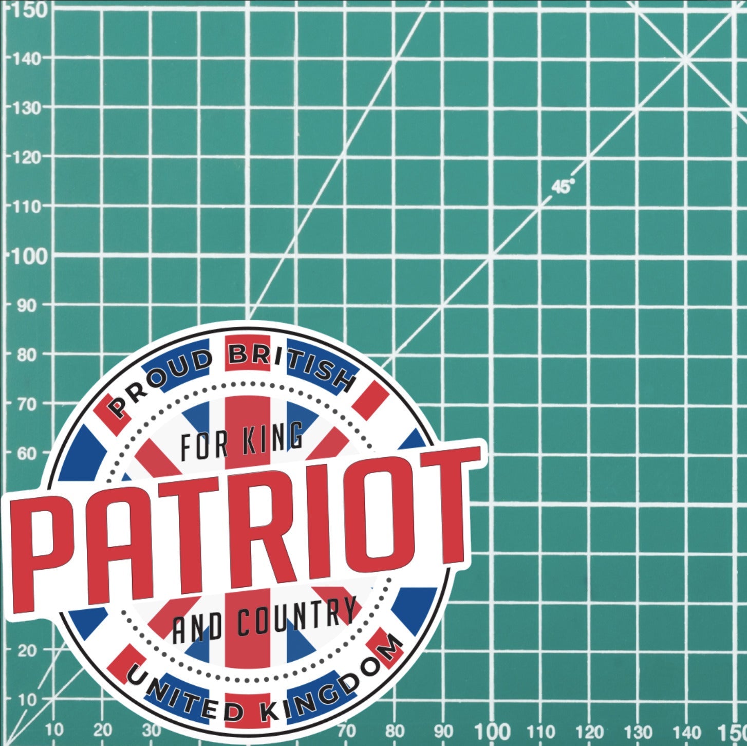 Retro Style "Patriot" UV Laminated Vinyl Sticker redplume