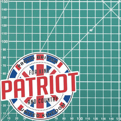 Retro Style "Patriot" UV Laminated Vinyl Sticker redplume