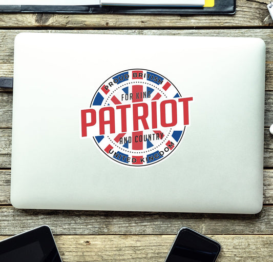 Retro Style "Patriot" UV Laminated Vinyl Sticker redplume