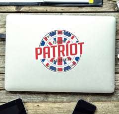 Retro Style "Patriot" UV Laminated Vinyl Sticker redplume