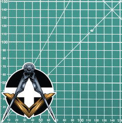 Round Cornwall Masonic Sticker Square & Compass Union Vinyl Decal redplume