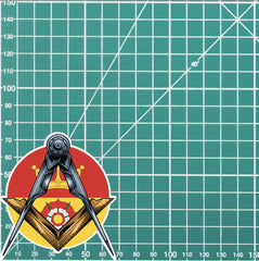 Round Hampshire Masonic Sticker Square & Compass Union Vinyl Decal redplume