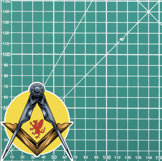 Round Somerset Masonic Sticker Square & Compass Union Vinyl Decal redplume