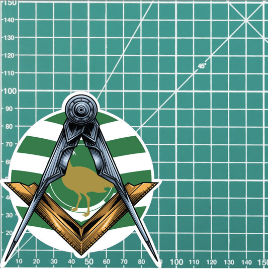Round Wiltshire Masonic Sticker Square & Compass Union Vinyl Decal redplume