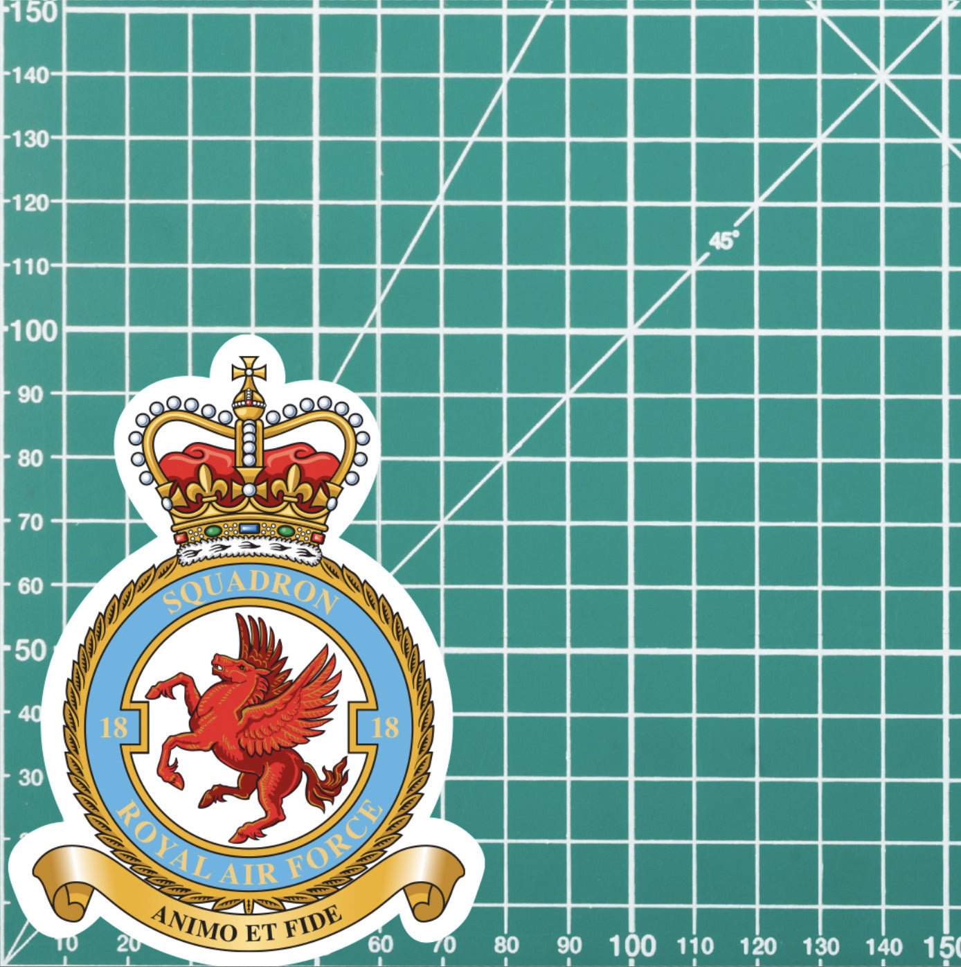 Royal Air Force 18 Squadron Vinyl Stickers redplume