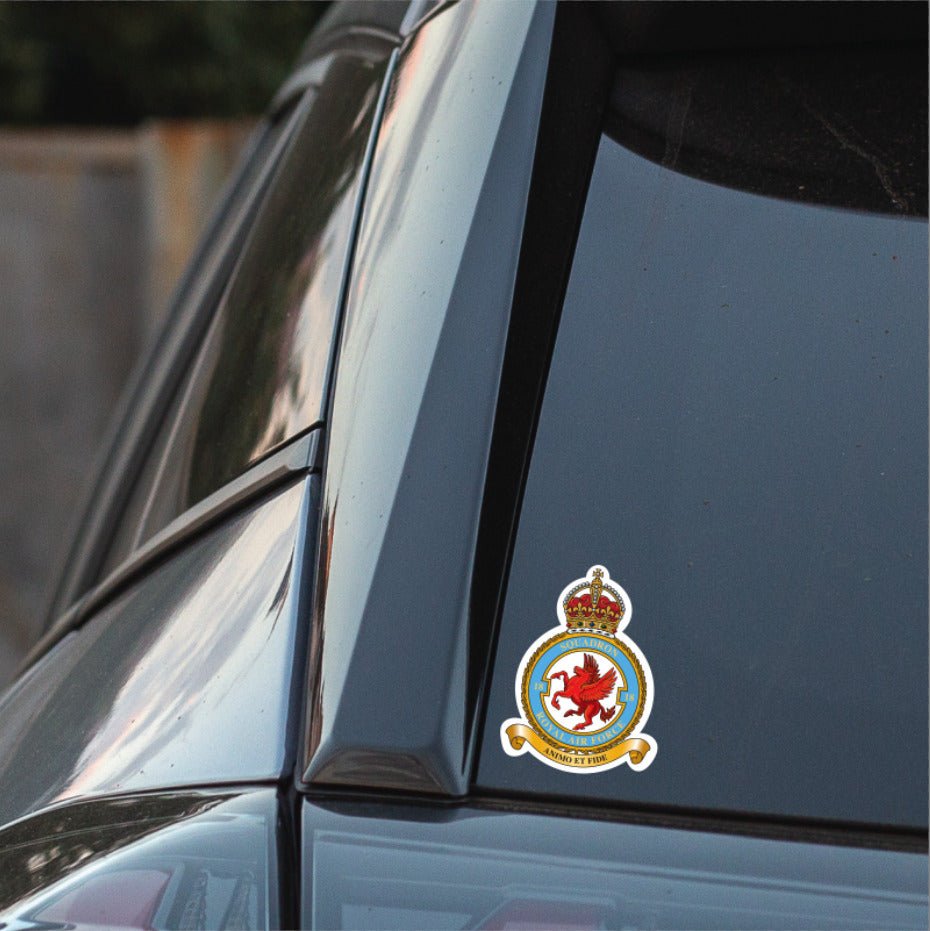 Royal Air Force 18 Squadron Vinyl Stickers - Kings Crown redplume