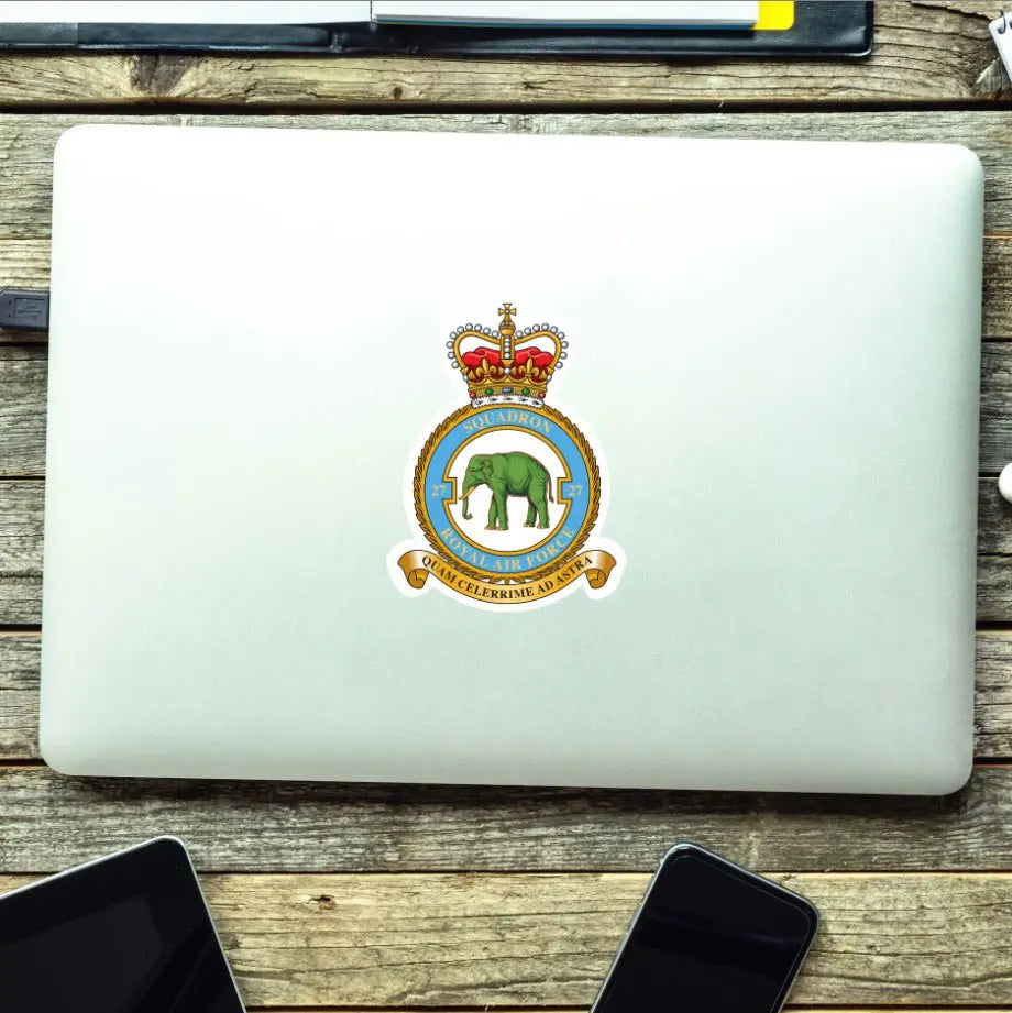 Royal Air Force 27 Squadron Vinyl Stickers redplume