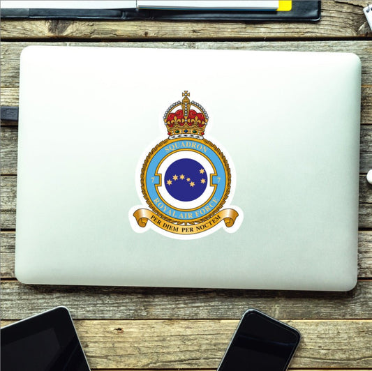 Royal Air Force 7 Squadron Vinyl Stickers - Kings Crown redplume