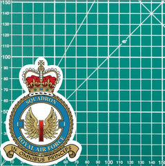Royal Air Force No 1 Squadron Vinyl Stickers - Both Crowns redplume