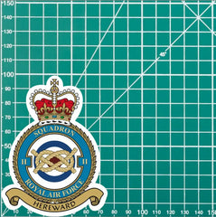 Royal Air Force No 2 Squadron Vinyl Stickers - Both Crowns redplume