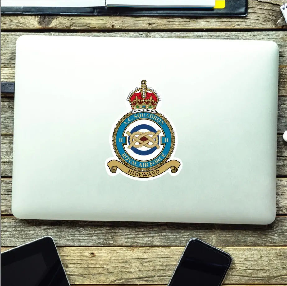 Royal Air Force No 2 Squadron Vinyl Stickers - Both Crowns redplume