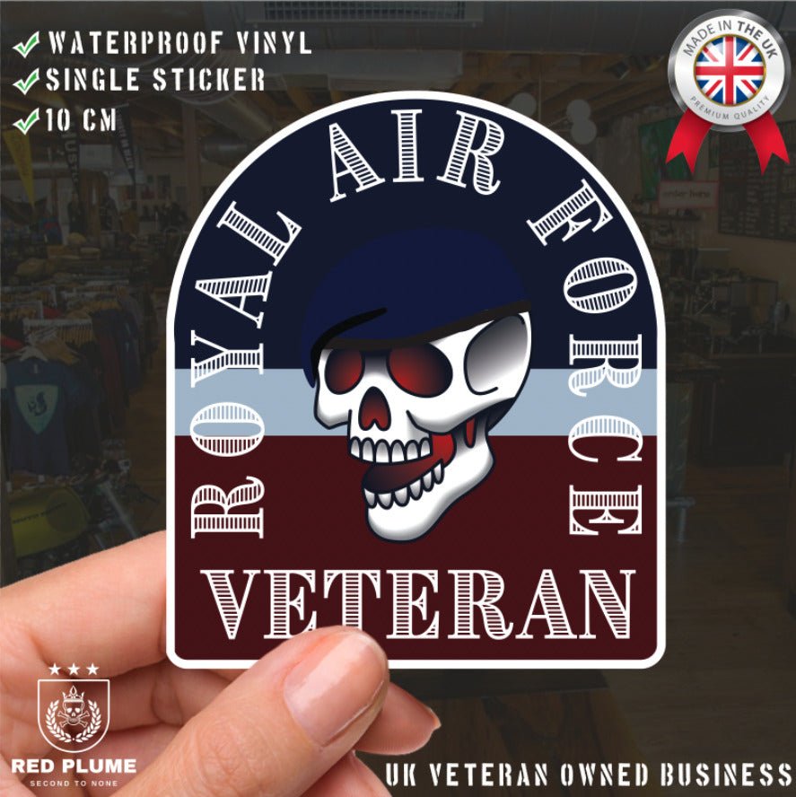 Royal Air Force Veteran Old School Tattoo Style Sticker redplume