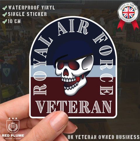 Royal Air Force Veteran Old School Tattoo Style Sticker redplume