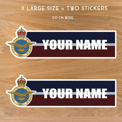 Royal Air Force Waterproof Vinyl Name Stickers - Personalised redplume