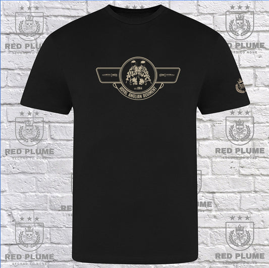 Royal Anglian Regiment Wings T Shirt - Red Plume