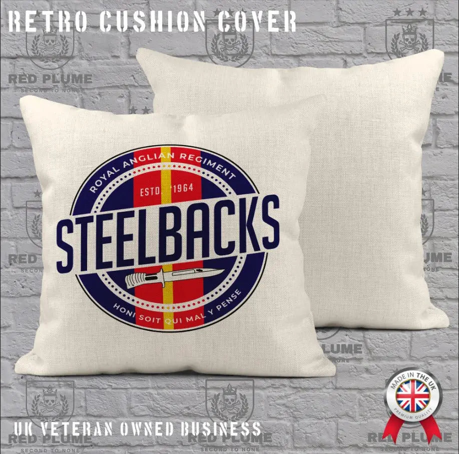 Royal Anglian 'Steelbacks' Retro Cushion Cover - Ideal Stocking Filler redplume