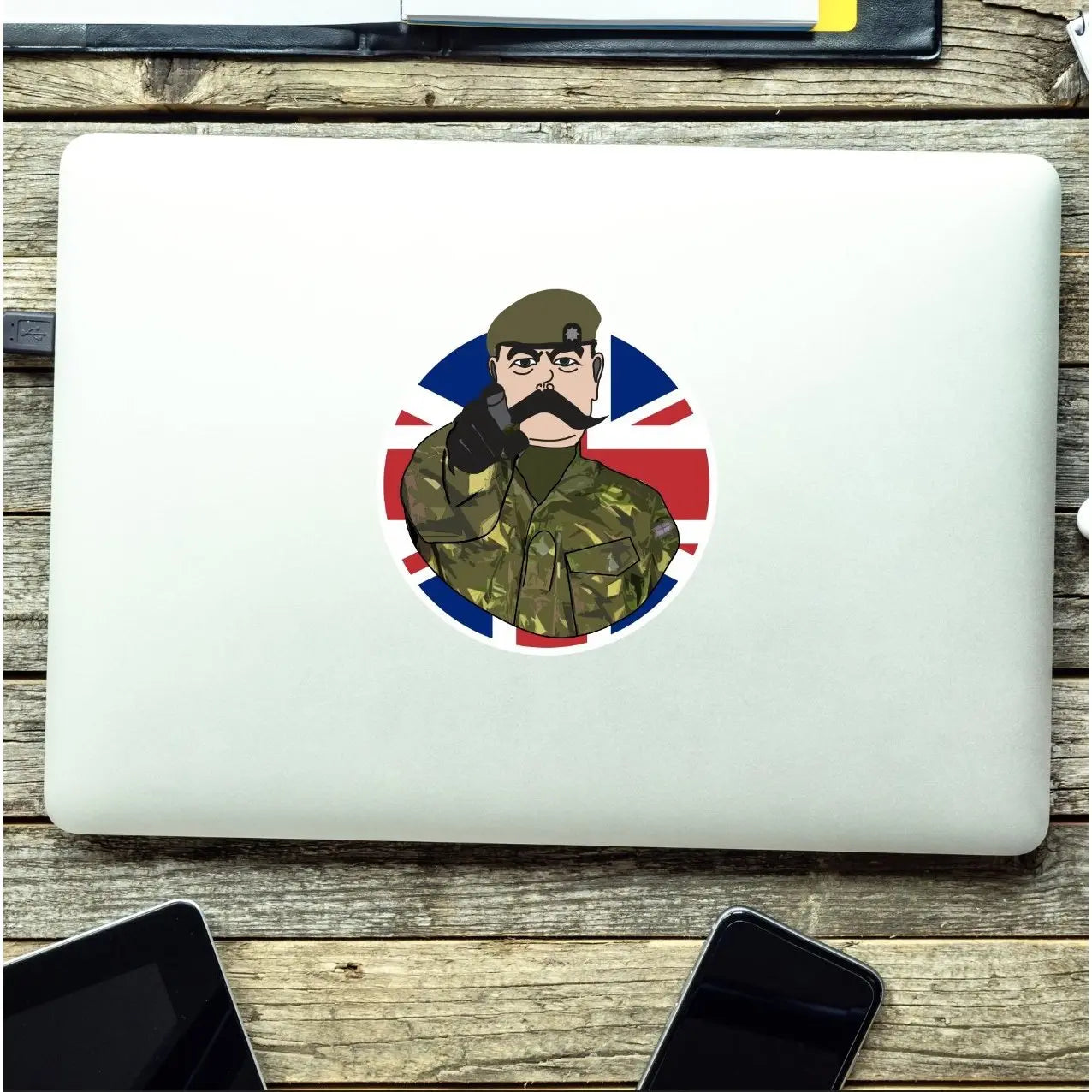 Royal Anglian Vinyl Waterproof Sticker, Lord Kitchener Design redplume