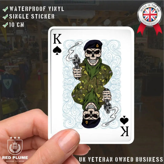 Royal Army Medical Corps King of Spades Waterproof Vinyl Sticker/Decal 10cm redplume