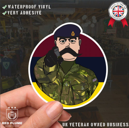 Royal Army Medical Corps RAMC Waterproof Sticker, TRF Design redplume