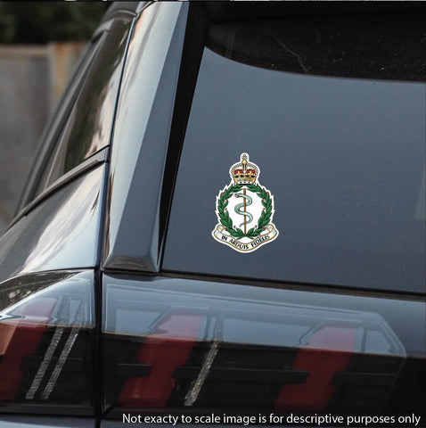 Royal Army Medical Corps Waterproof Vinyl Stickers - Official MoD Reseller - Red Plume