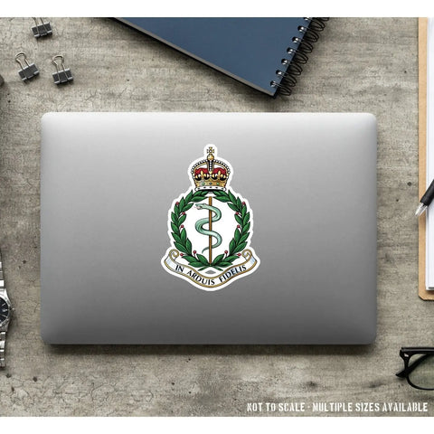 Royal Army Medical Corps Waterproof Vinyl Stickers - Official MoD Reseller - Red Plume
