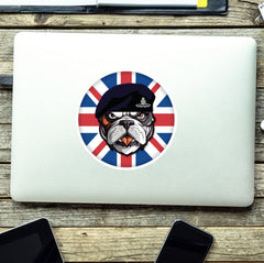 Royal Artillery British Veteran Bulldog Decal - 10cm Vinyl Sticker redplume