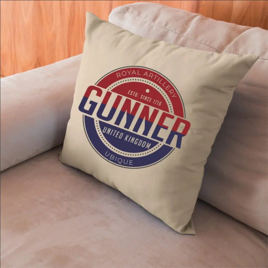 Royal Artillery 'Gunner' Retro Cushion Cover - Ideal Stocking Filler redplume