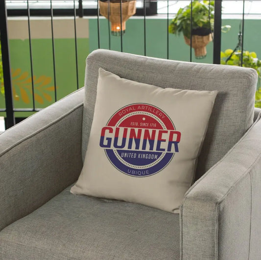 Royal Artillery 'Gunner' Retro Cushion Cover - Ideal Stocking Filler redplume