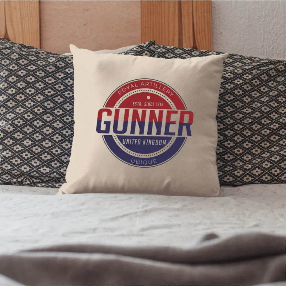 Royal Artillery 'Gunner' Retro Cushion Cover - Ideal Stocking Filler redplume