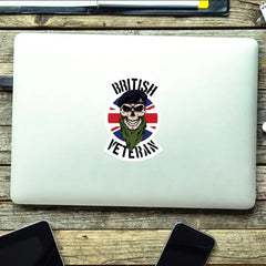 Royal Artillery Veteran Waterproof Vinyl Decal/Sticker Skull and Union Jack redplume