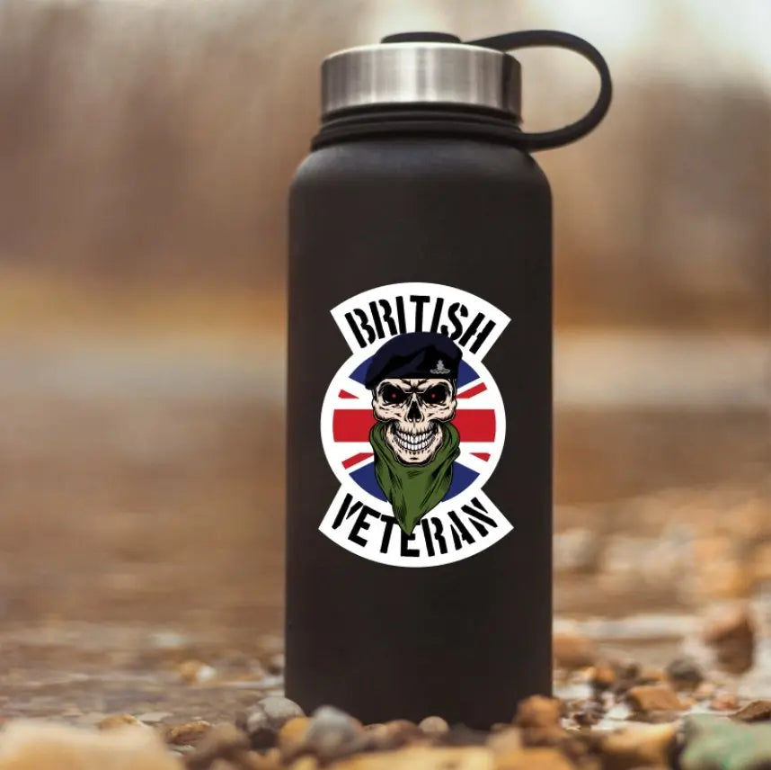 Royal Artillery Veteran Waterproof Vinyl Decal/Sticker Skull and Union Jack redplume