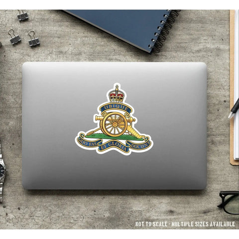 Royal Artillery Waterproof Vinyl Stickers - Official MoD Reseller - Red Plume