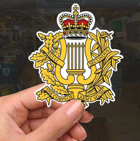 Royal Corps of Army Music (RCAM) Waterproof Vinyl Stickers - Official Reseller - Red Plume
