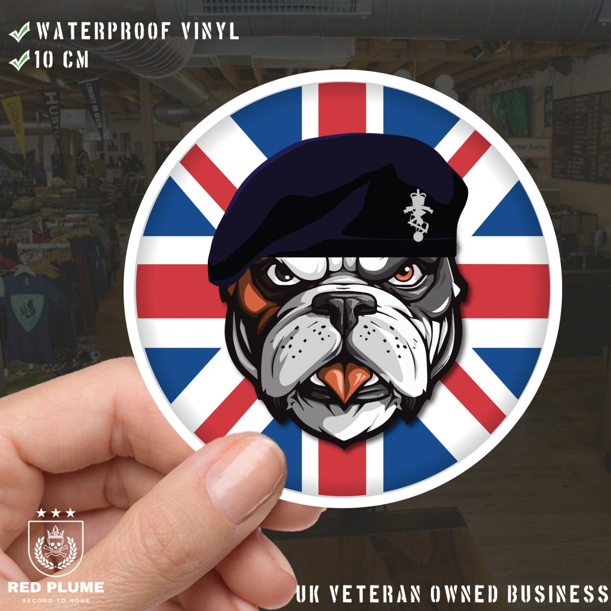Royal Electrical Mechanical Engineers British Bulldog Decal 10cm Vinyl Sticker redplume