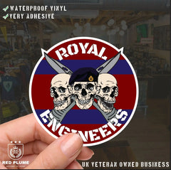 Royal Engineers CR Style - 6 Best-Selling Waterproof Stickers bundle redplume