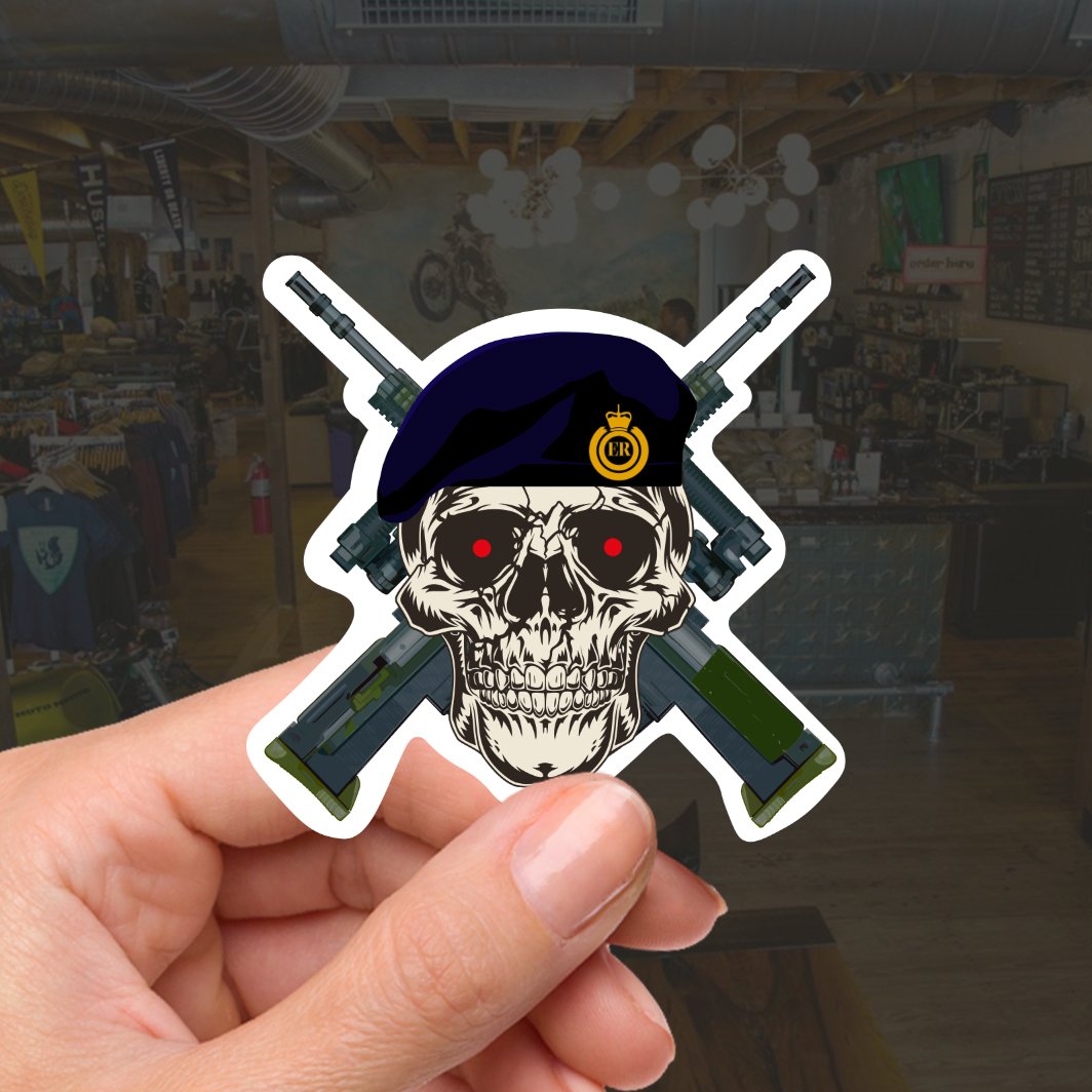 Royal Engineers High-Quality Vinyl Sticker - 100mm redplume