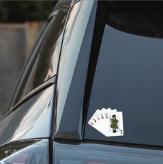 Royal Engineers King & Aces Waterproof Vinyl Sticker/Decal 10cm redplume