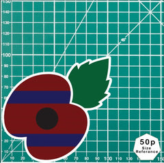 Royal Engineers Poppy Car Decal - UV Laminated Waterproof Vinyl - 10cm redplume