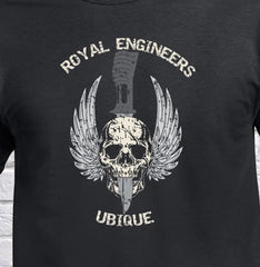 Royal Engineers Skulled Dagger T-Shirt redplume