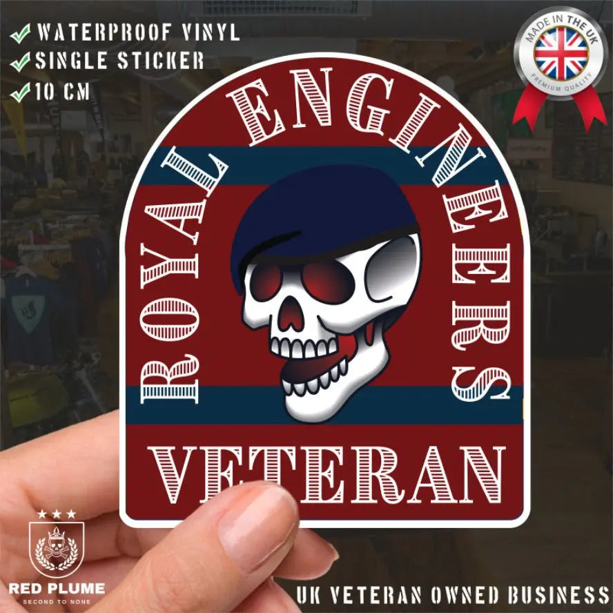 Royal Engineers Stickers Old School Tattoo Style Veteran redplume