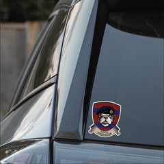 Royal Engineers TRF British Bulldog Vinyl Sticker - 10cm redplume