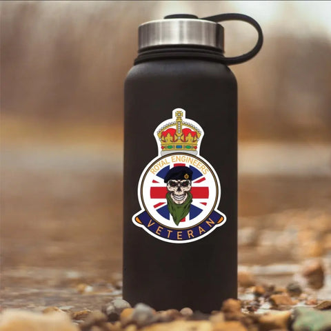 Royal Engineers Veteran UV Laminated Lord Kitchener & Beret Decal - Red Plume