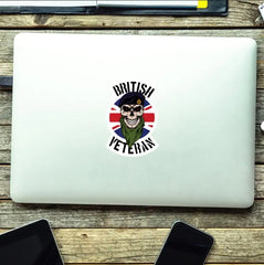 Royal Engineers Veteran Waterproof Vinyl Decal/Sticker Skull and Union Jack redplume