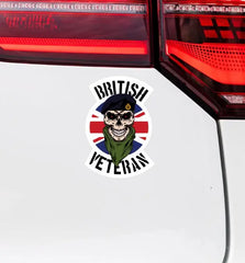 Royal Engineers Veteran Waterproof Vinyl Decal/Sticker Skull and Union Jack redplume