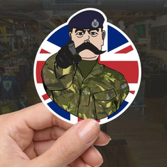 Royal Engineers Vinyl Waterproof Sticker, Lord Kitchener Design redplume