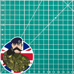 Royal Engineers Vinyl Waterproof Sticker, Lord Kitchener Design redplume